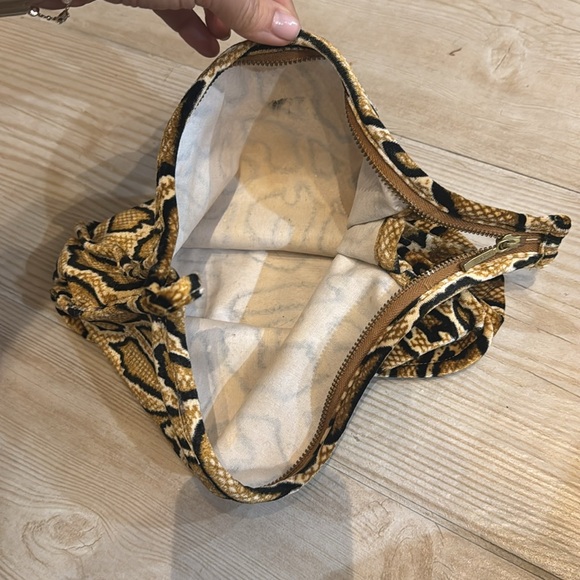 Luli Fama Velvet Snakeskin Clutch Bikini Bag - Picture 5 of 5